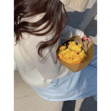 一三良品小個子寬松外穿v領毛衣