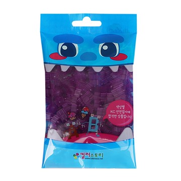 韓國 Color Story - 免燙拼豆-補充包280顆(透明紫/8mm)