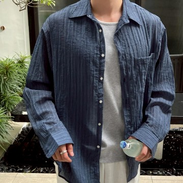 【Metanoia】🇰🇷韓製 條紋長袖襯衫