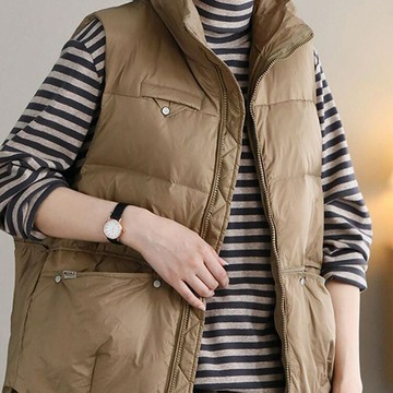 羽絨棉馬甲女冬季新款外穿寬松顯瘦韓版棉背心坎肩輕薄馬夾外套潮鑫弘-素時衣櫥