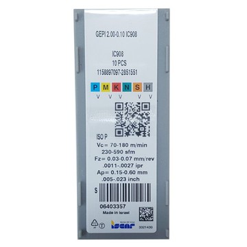 ISCAR 伊斯卡 GEPI2.00-0.10  IC908 刀片