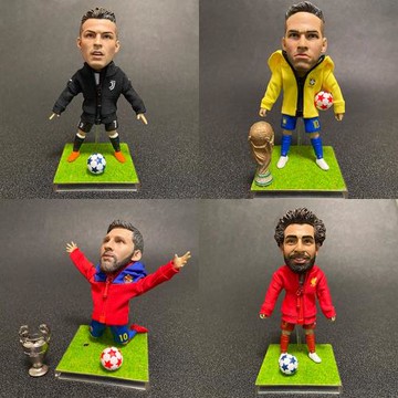 梅西C羅姆巴佩球星公仔足球周邊人偶手辦球迷用品皇馬巴薩紀念品