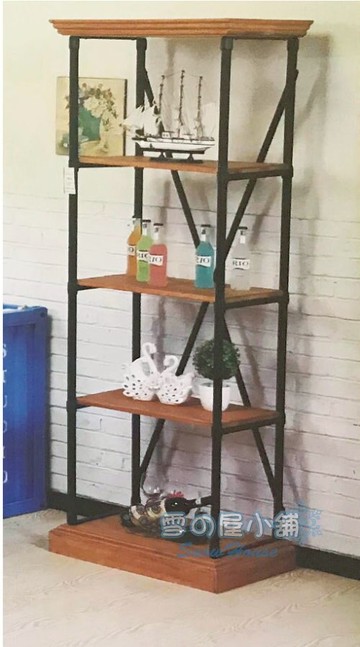 ╭☆雪之屋居家生活館☆╯工業風書架(黑鐵架/實木面/DIY)R1189-02
