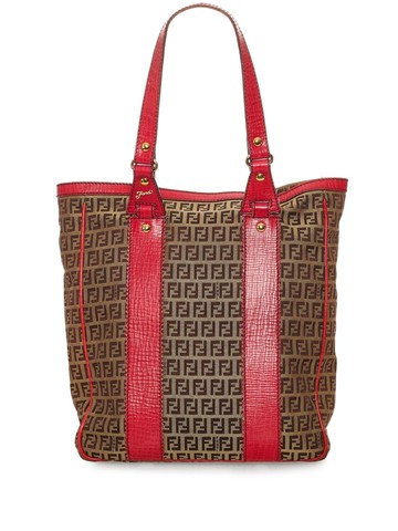 Fendi Pre-Owned - Zucchino canvas tote bag - women - Canvas/Calf Leather - One Size - Brown