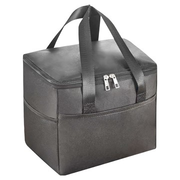 樂居家 大容量大開口方形保溫保冰野餐袋 - 牛津布 錫箔珍珠棉  24 x 16 x 22cm  黑色  1個