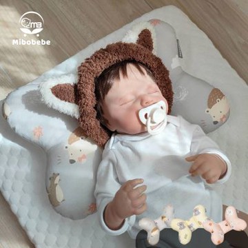 Mibobebe【涼感棉】3D透氣蝴蝶枕 四季款 推車蝴蝶枕 嬰幼兒 護頸枕