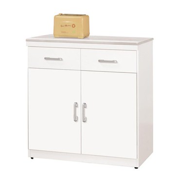 祖迪白色2.7尺石面雙門碗碟櫃下座