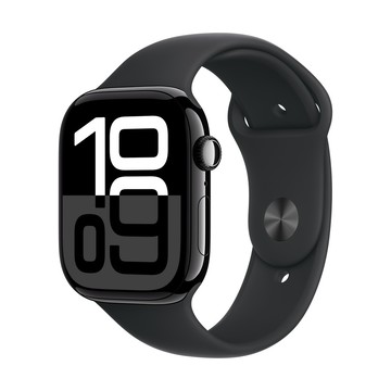 【現貨】【APPLE】Watch S10 GPS 46mm曜石黑色錶殼+黑色運動錶帶(S/M)