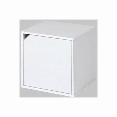 不二貿易キューブボックス 扉付 CB35DR（WH） ホワイト 幅345×奥行295×高さ345mm 81907 1台 不二貿易（直送品）