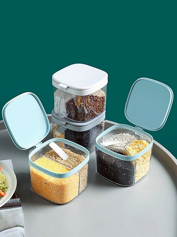 家用創意調味盒子套裝廚房用品放鹽調味罐組合裝調味瓶佐料收納盒