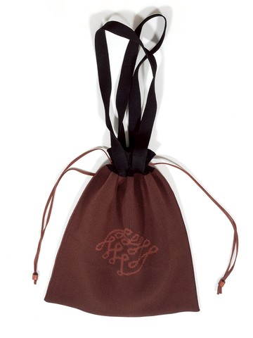 Rattan Logo Knit Bag (Brown)