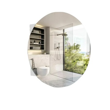 新款定 制圓形鏡柜64鋁合金浴室小戶型洗漱柜廁所掛墻式衛生間[DD150110]