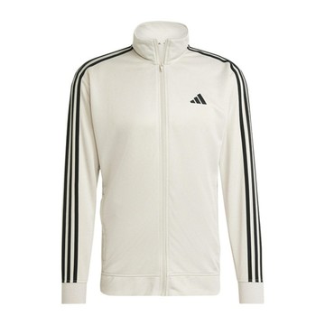 Adidas TR-ES 3S T-TOP JD0165 男 立領外套 運動外套 休閒穿搭 健身 訓練 米灰 黑