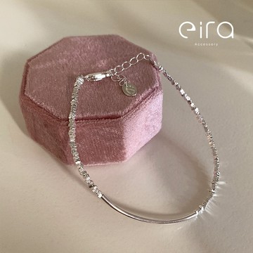 Eira Accessory 彎管造型碎銀手鍊‧925純銀手鍊‧輕奢 優雅 時尚 精緻 質感 百搭 CSL0065A