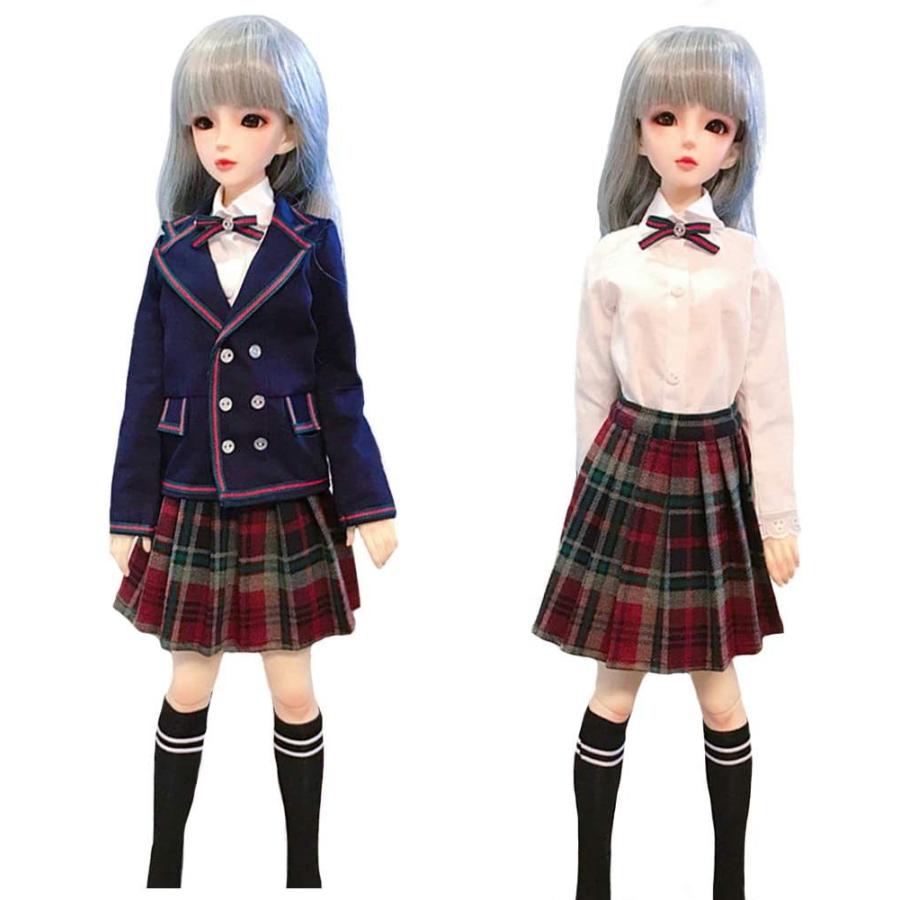 4ドール服学校制服?人形着せ替えドールアウトフィット4点セット