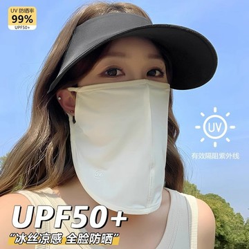 熱賣爆款夏季騎車防曬麵罩女全臉防紫外綫掛耳開車口罩運動透氣冰絲臉罩男-L1001 VRLY