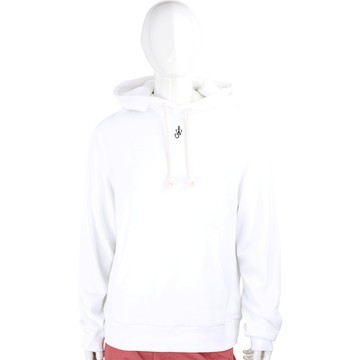 J.W. Anderson 刺繡船錨白色棉質連帽長袖口袋運動衫 大學T(男款)