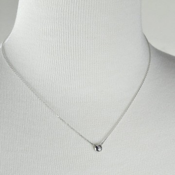 迷你小豆子項鍊 925純銀 英文鋼印打字