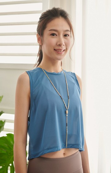 春夏穿搭【Yoga Flow】Flow Tank(S)-Aquamarine Blue快速出貨