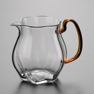 玻璃公道杯小號迷你分茶器耐熱小容量倒茶公杯透明茶海精致帶手柄