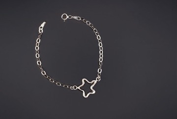 抽象系列-不規則小多角形925銀手鍊