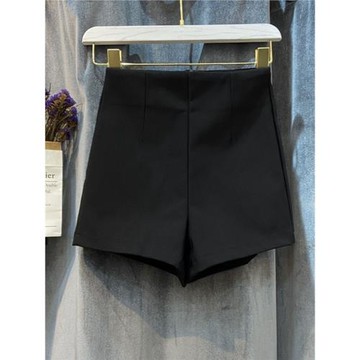 秋冬新款彈力性感辣妹風顯瘦高腰包臀褲黑色高級感西裝短靴褲女