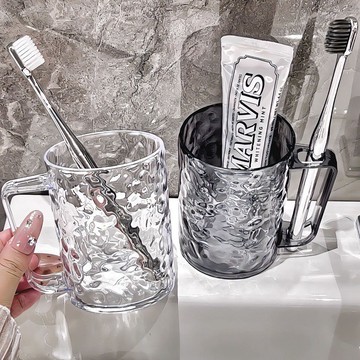 台灣現貨  洗漱杯 冰川紋牙刷杯 透明牙刷杯  加厚漱口杯  創意漱口杯 刷牙杯  杯子 飲水杯 情侶杯 兒童