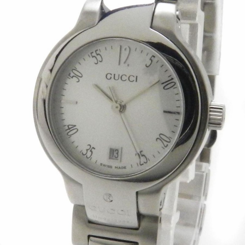 ※ジャンク品　GUCCI 腕時計　ステンレススチール ホワイト　9750L グッチ GUCCI シニョーリア 腕時計 ステンレススチール 116.5