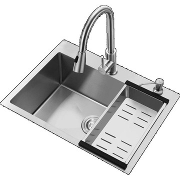 水槽304不銹鋼廚房洗菜盆雙改單拉絲手工盆大單洗菜盆跨境廠連鎖[DD160109]