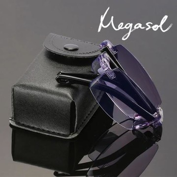 MEGASOL 抗UV400濾藍光超輕無框老花眼鏡(經典濾藍光老花-809Z)