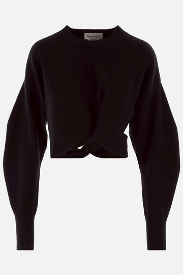 ALEXANDER McQUEEN Twisted wool and cashmere pullover Woman