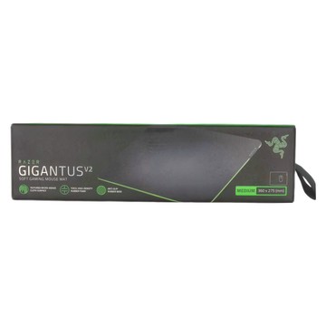 RAZER 雷蛇 Gigantus V2 遊戲滑鼠墊 紋理細緻 柔軟舒適 防滑橡膠底座 360 x 275 mm  黑色 + 綠色  1個