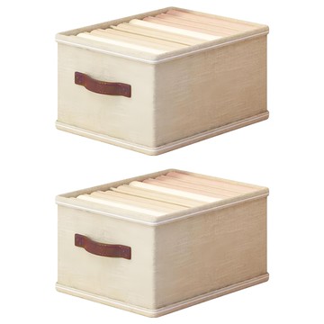 小鮮肉媽咪寶貝生活館 可折疊衣物分隔收納箱 靈活利用細縫空間 寬大開口 可疊放  47 x 28 x 20cm  米色  1組