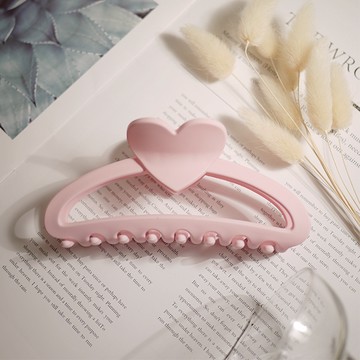 G&G愛心磨砂大抓夾-粉色（12.5cm）