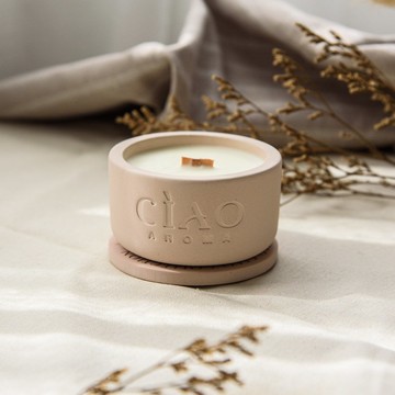 No.009 煙燻木質調手工水泥天然植物香氛精油蠟燭