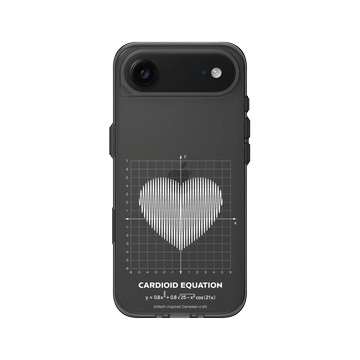 iPhone Air Clear (相機按鈕) 酷墨灰 - Valentine's Day Collection - 愛的方程式：心跳（白）