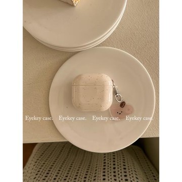 eyekey·ins小眾簡約潑墨咖啡掛件適用蘋果AirPods4耳機保護套AirPodsPro2二代無線藍牙airpods1/3三四代硅膠