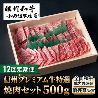 小田切牧場信州プレミアム牛特選　焼肉セット500g