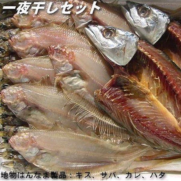 送料無料!!鳥取県境港の一夜干し4品セット(サバ、カレイ、キス、ハタハタ)