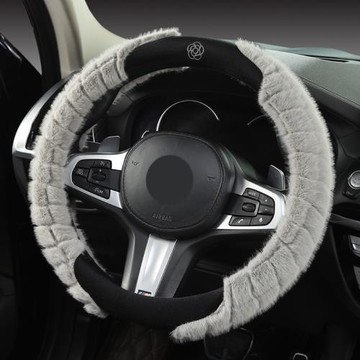 山茶花冬季毛絨汽車方向盤套適用于長安歐尚520奔奔EStar X5 X7