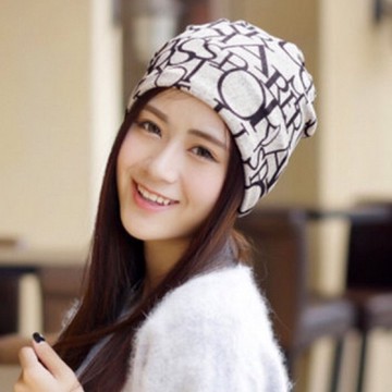 帽子 英文字母  月子帽 毛帽 69698