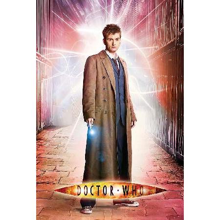 Doctor Who TV Show Poster (David Tennant Red Lightning) (Size: 24 inches x 36 inches)