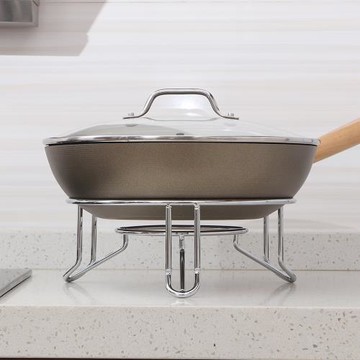 廚房置物架放鍋架子餐桌防燙隔熱墊砂鍋墊鍋具收納架三角架炒鍋架