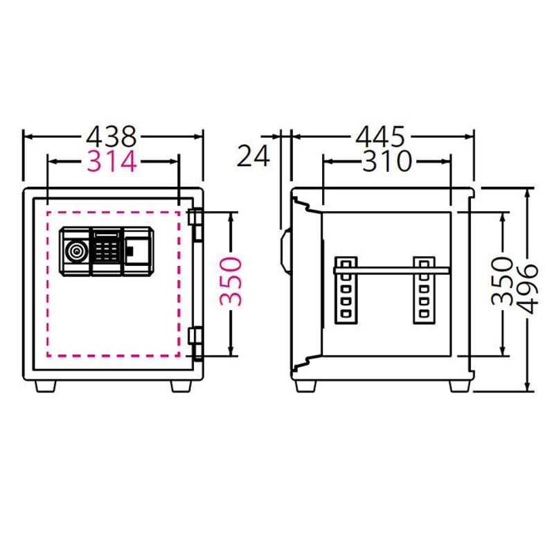 開梱設置無料】エーコー 家庭用小型耐火金庫 STANDARD BES-25PK