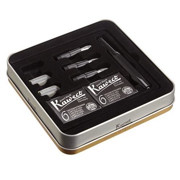德國 KAWECO 藝術鋼筆組(黑白 2色可選)