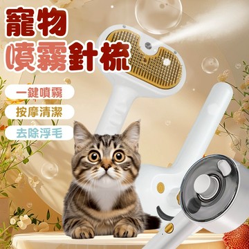 寵物噴霧梳【一鍵除毛噴霧針梳】梳毛刷 寵物清潔除毛梳 寵物除毛梳 寵物去浮毛梳 充電款 寵物梳毛 噴霧按摩梳 噴霧梳