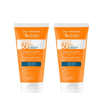 Avene 超能輕感防曬液(無香)SPF50+ 50ml(買一送一)