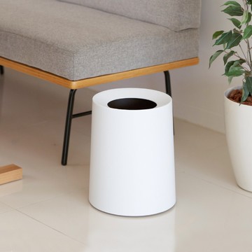 日本 ideaco 圓形家用垃圾桶 11.4L - 白