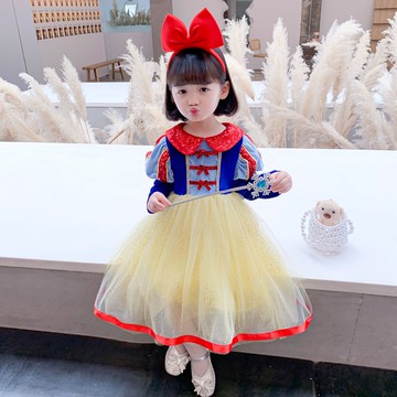 白雪公主裙春秋新款冰雪奇緣愛莎女童連衣裙子艾莎小孩兒童服裝夏