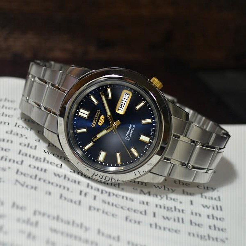 セイコー5 海外モデル 逆輸入 SEIKO5 腕時計 メンズ ネイビー